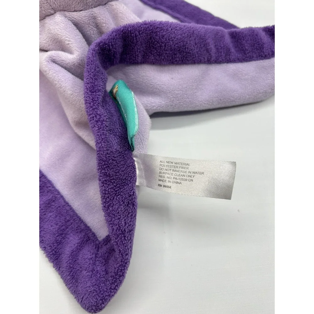 TIDDLIWINKS PURPLE TEDDY BEAR SECURITY BLANKET BABY STUFFED ANIMAL PLUSH‎ LOVEY
